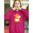 thumbnail image 2 of Welsh Corgi Puppy Bottom Hoodie Women -Image by Shutterstock, Female 3X-Large, 2 of 4