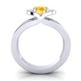 thumbnail image 4 of Diamond-Capitals 2.35 Carat Natural Diamond Citrine Gemstone Lovely Engagement Ring for Fiancee 14K White Gold Size 8, 4 of 8