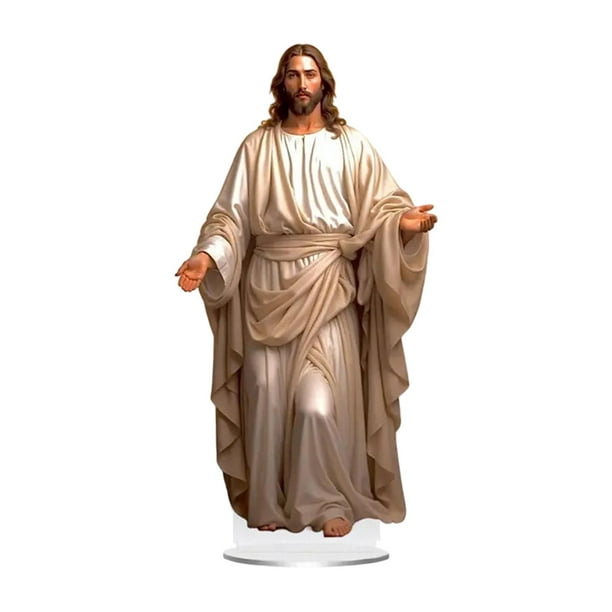 Decoración navideña 2D con base plana, única, para exhibir, manualidades y manualidades. Macho de 20 cm