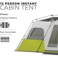 thumbnail image 3 of CORE 18' x 10' 12 Person Instant Cabin Camping Tent, 48lbs, 3 of 10