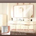 thumbnail image 5 of Depuley 60" x 30" Rose Gold Modern Wall Mirror,Rectangular Vanity Makeup Mirror for Bathroom and Bedroom,Multiple Sizes, 5 of 7