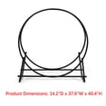 thumbnail image 2 of 41 Inch Firewood Log Rack, Round Tubular Steel Fireplace Wood Storage Holder for Indoor and Outdoor Fireplace Pit, Heavy Duty, 2 of 5