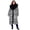 Black Aztec Geo, variant on Avenue Women's Plus Size Faux Fur Trim Coat