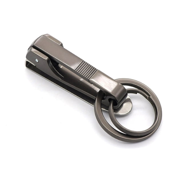 Pocket Clip Keychain Metal Portable Outdoor Travel Suit Keyring Men Key Chain Backpack Pouch Holder Organizer Reusable Light Gold