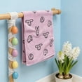 thumbnail image 1 of Linnome Easter Bunny Jacquards Towel Thick Pure Cottons Yarn Dyed Soft For Bathing And Face Washing, 1 of 6