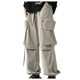 thumbnail image 1 of Pantalones largos de moda para hombre, casuales, de color sólido, con bolsillos cargo, elásticos, informales, para hombre, 1 of 4