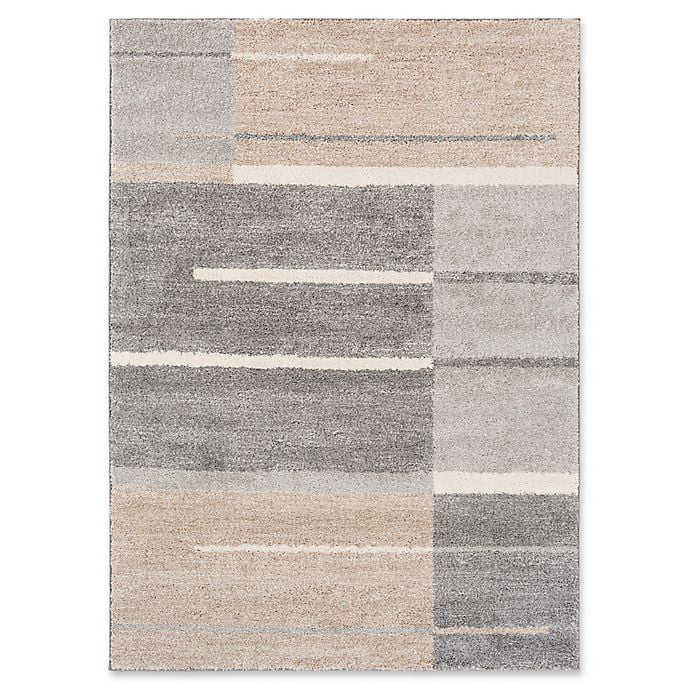 Surya Hand Knotted Modern Area Rug Ivory/Light Gray/Gray/Beige 8 by 11-Feet