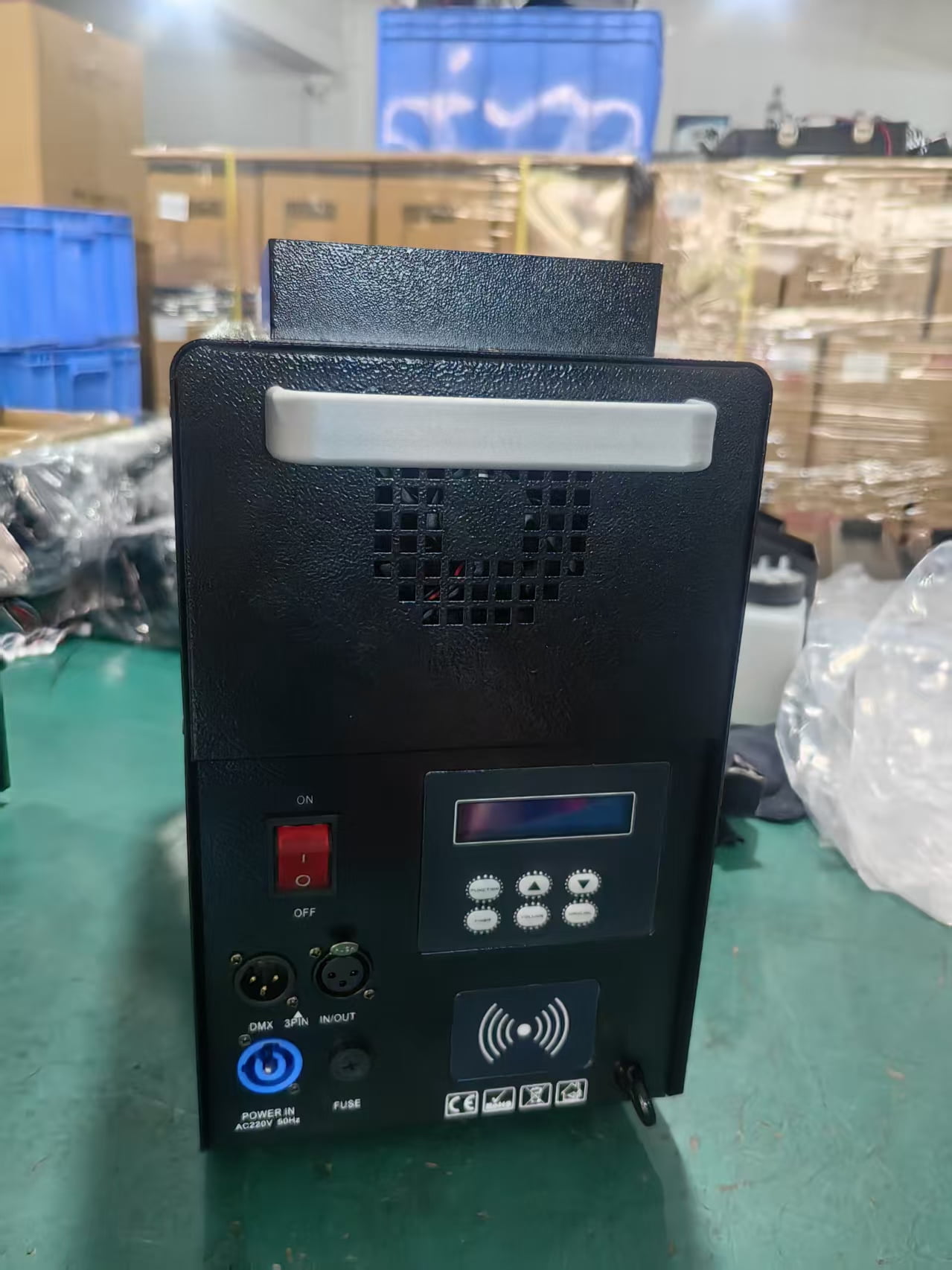 1500W Stage Fog Machine with DMX Remote Control with 24x3W RGB LED for Party Wedding Concert