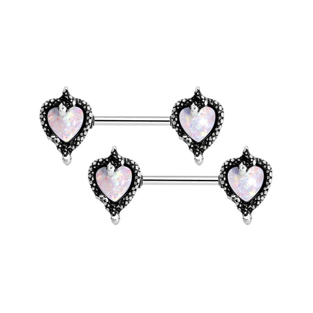 Body Candy Body Candy 14G Womens Nipplerings Piercing 9/16" 316L