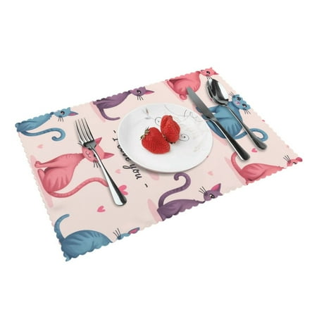 

Cute Dog Pet Animals Placemats For Dining Table 12 X 18 Inch Seasonal Holiday Decoration Rustic Vintage Washable Table Mats Set Of 4