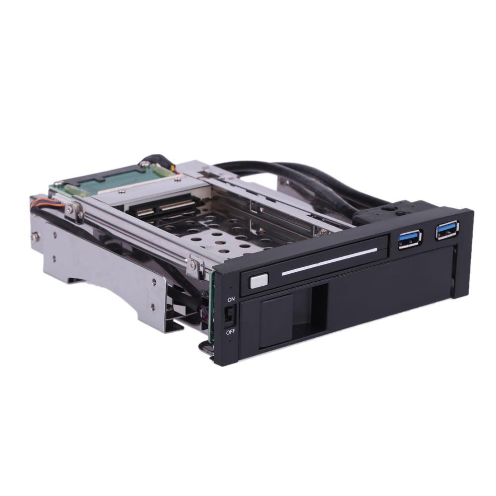 Dual Bay 3.5" + 2.5" Inch SATA III Hard Drive HDD & SSD Tray Caddy Internal Mobile Rack Enclosure Docking Station with USB 3.0 Port Hot Swap