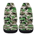 thumbnail image 5 of XYZCANDO Durable 2-Pack Front Car Seat Covers With Green Camo Pattern - Breathable Washable All-Season Vehicle Interior Protection, 5 of 10