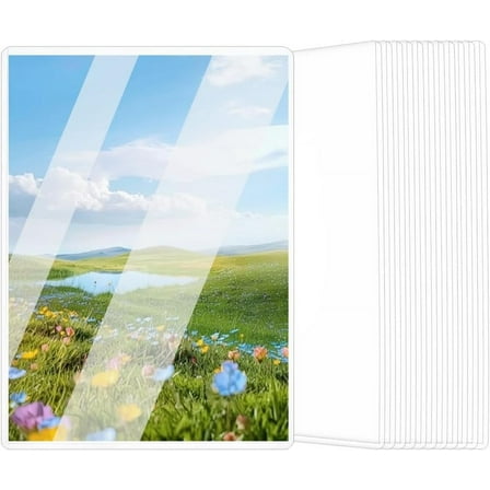12Pcs Pack No Holes Sheet Protectors 8.7x12.2 Inch Clear Page Protectors Letter Size Paper Protectors Paper Sleeves Clear View Page Protectors Page Protector Heavy Duty for Paper Poster Award for diy
