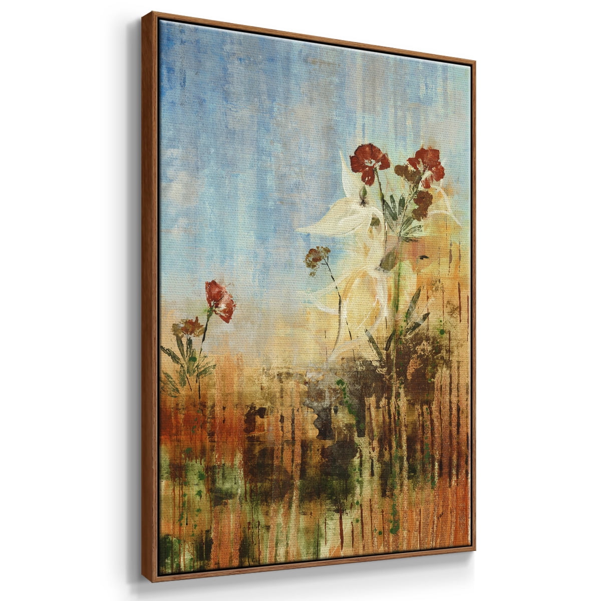 Dedicated to Spring Framed Premium Gallery Wrapped Canvas - Ready to Hang - 17 x 25 - Walnut Floating Frame