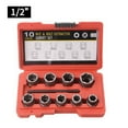 thumbnail image 1 of Broken Bolt Extractor Drive Extractor Set High Carbon Steel Nut Remover 10Pcs, 1 of 9