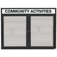 thumbnail image 3 of Aarco Products ODCC3648RHIB 48 in. W x 36 in. H Illuminated Outdoor Enclosed Bulletin Board - Blue, 3 of 4