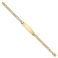 thumbnail image 6 of 14K Yellow Gold Figaro Soft Diamond Shape ID Bracelet, 6 of 6