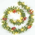 thumbnail image 7 of Waipfaru 6.5ft Flocked Christmas Garland with Lights, Pre-lit Mantle Garland with Snowflakes for Indoor & Outdoor, Olive Greenery for Christmas Decorations, 7 of 7