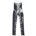 thumbnail image 5 of MKLEKYY Jeans pour Femmes, Vêtements Européens et 2024, Mode Tendance, Combinaison Moulante Imprimée 3D, Col Rond, Manches Courtes, Liquidation, 5 of 5