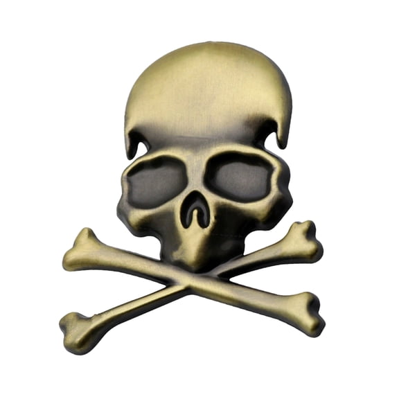 BIBABLYKE 3D Skull Metal Emblems Stickers Personalizes Skeleton Designs Skull Crossbones Metal Decals for Car & Motorcycles