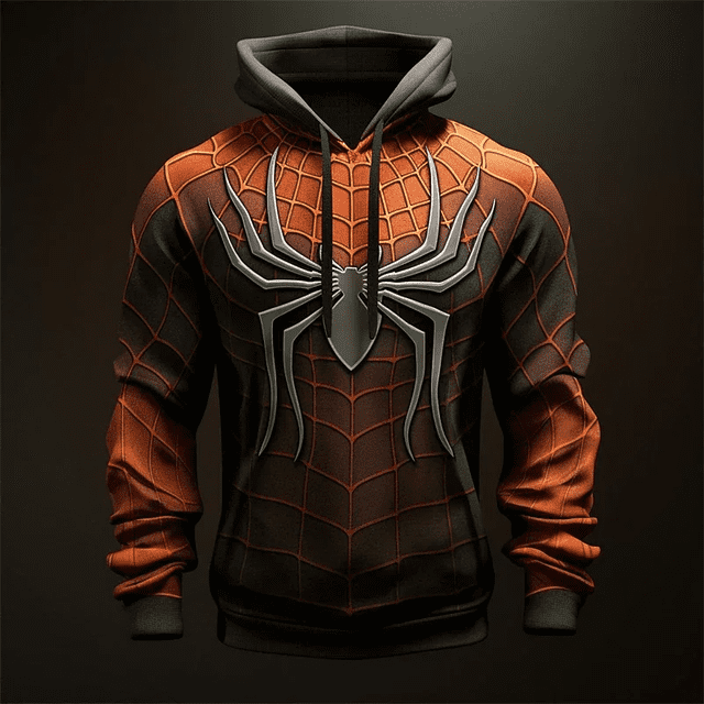 Nueva sudadera con capucha para hombre impresa en 3D con patrón de estampado de Spider Man de Marvel, sudadera con capucha de hip-hop callejero de moda, chaqueta deportiva e informal