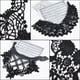 thumbnail image 4 of 6 parches de aplique para cuello, bordados con encaje floral, para mujer, color blanco, con huecos, desmontables, para chal o capa., 4 of 9