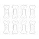 thumbnail image 1 of Clips De Papel De Alambre Cubiertos De Plástico Con Forma De Hueso Elegante, Bonitos Clips Organizadores Para Cuaderno, Escuela, Hogar Y Oficina, 1 of 7
