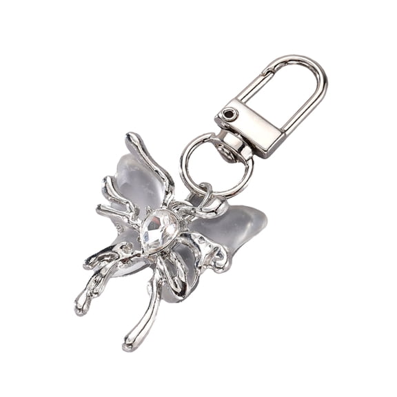 Resin Butterfly Key Holder Delicate Keychain Stylish and Portable Keyring Fashion Ornament Unique Bag Charm for Women