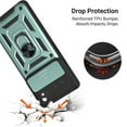 thumbnail image 3 of Dteck Case for Google Pixel 6 2021 Case with Camera Cover Kickstand, Slide Lens Cover Rotate Ring Stand Impact-Resistant Protective Cover, Green, 3 of 8