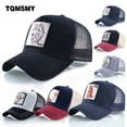 thumbnail image 2 of Unisex Cotton Snapback caps for men Embroidery wolf Baseball Cap Women's Breathable Mesh Trucker Bone rooster Hip Hop hats Gao Jinjia LED, 2 of 2