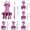 pink 6PCS, variant on 1 Set Double-Head DIY Knitting Tool Knit Spool Set Knitting Weaver