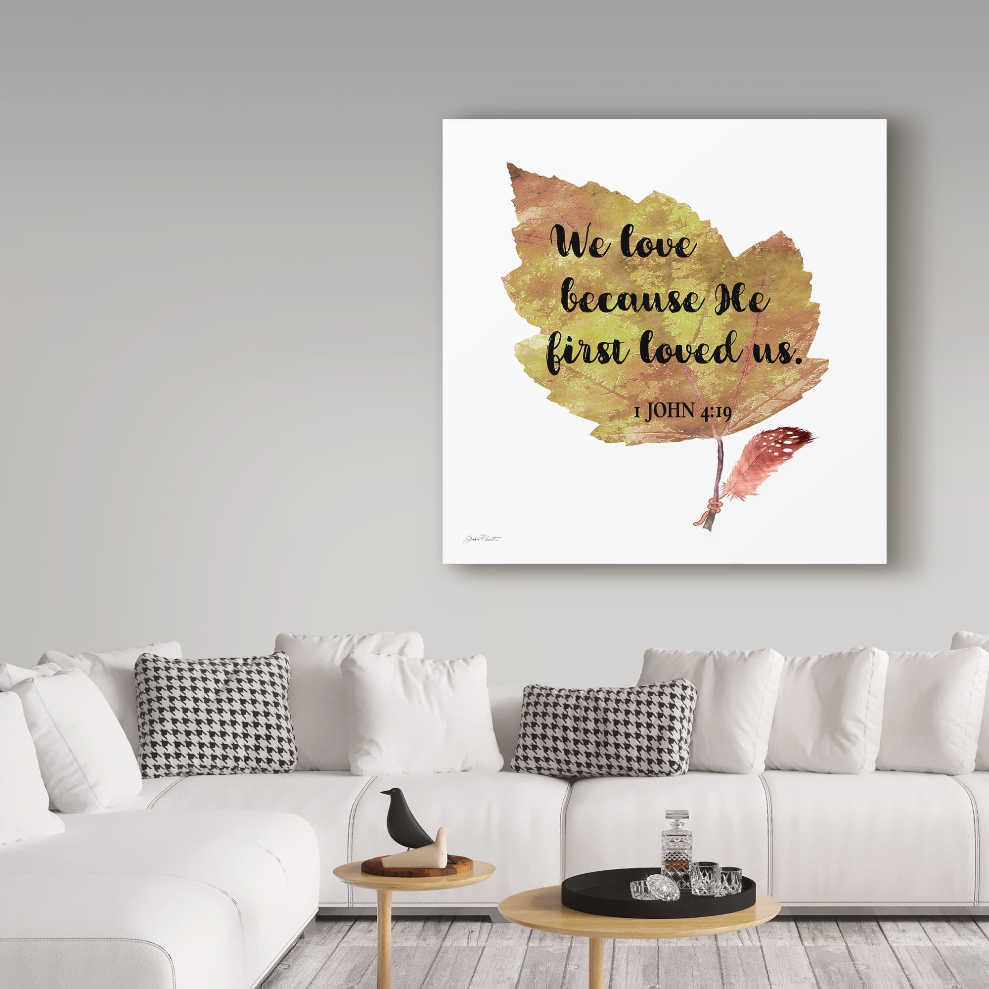 Trademark Fine Art 'Scripture Leaf 3' Canvas Art by Jean Plout