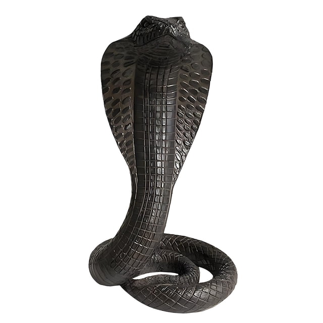 Estatua de serpiente del zodiaco chino, figura animal, adorno de mesa, regalo de recuerdo, serpiente Negro