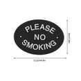 thumbnail image 4 of Injueey Placa para puerta de casa, por favor, no fumar, signo de bienvenida, forma ovalada decorativa, decoración colgante de pared negra, placa para Jardín y Patio Injueey HA065650-00, 4 of 6