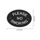 thumbnail image 3 of Injueey Placa para puerta de casa, por favor, no fumar, signo de bienvenida, forma ovalada decorativa, decoración colgante de pared negra, Jardín y Patio, 3 of 6