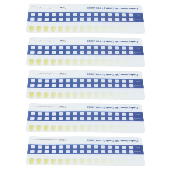 Teeth Shade Guide,5pcs Teeth Whitening Shade Teeth Whitening Shade Chart Teeth Shade Guide Chart Exquisite Design