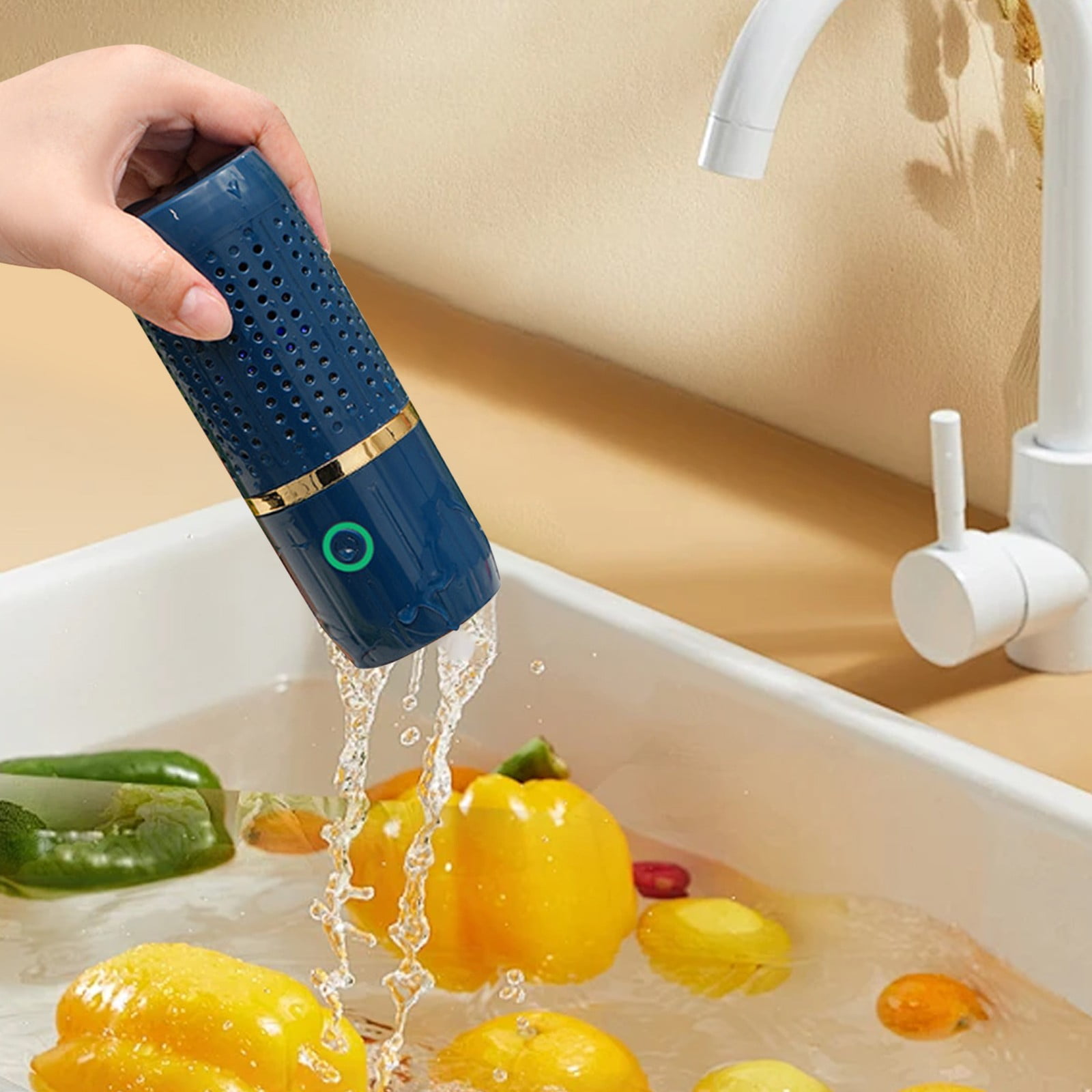 Portable Dishwasher & Wireless Cleaning Machine For Tableware, Vegetables, Meat & More, 99% Harmful Residue Removal, 10-Minute Quick Clean, Ipx7 Waterproof, No Detergent For