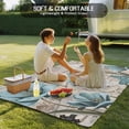 thumbnail image 4 of Teal Blue Tulips Outdoor Rug for Patio/Deck/Porch, Non-Slip Large Area Rug 5 x 8 Ft, Spring Floral Barn Doors Vintage Wood Beige Indoor Outdoor Rugs Washable Area Rugs, Camping Rug Carpet Runner, 4 of 8