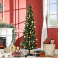 thumbnail image 2 of HOMCOM 6' Prelit Artificial Christmas Tree with Warm White LED Lights, 2 of 10