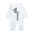 thumbnail image 4 of Newborn Baby Boy Girl Winter Onesie Warm Cotton Zippered Hooded Jumpsuit for 3M-12M, 4 of 5