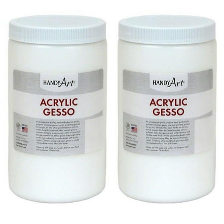 UPC: 0194629107124 | Handy Art RPC440003-2 32 oz Handy Art Acrylic Gesso – 2 Each