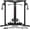 Black home gym system/190lbs Plates, variant on Fitness Cable Crossover Machine,Functional Trainer with High and Low Pulley System for Chest Fly, LAT Pulldown and Seated Cable Row Machine, Smith Machine with Cable Crossover for Home Gym