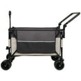 thumbnail image 6 of Multi-Functional Push-Pull Folding Wagon Cart with Rotating Handle & 360° All-Terrain Wheels – Heavy-Duty, Adjustable Design, Large Capacity for Transport, Groceries, and Outdoor Use, Khaki- Gray, 6 of 9