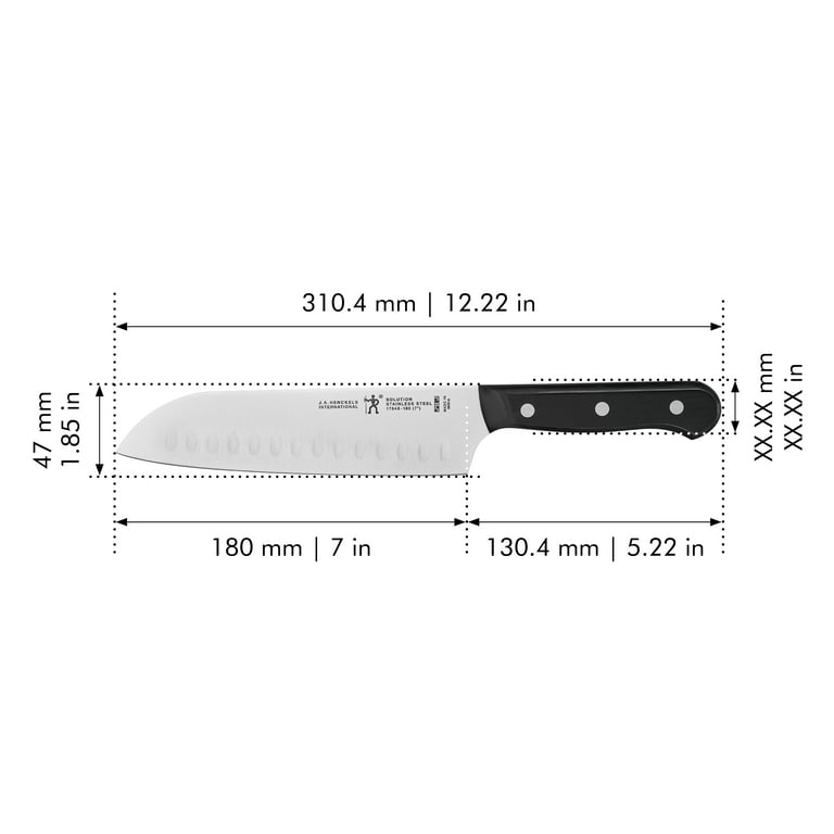 Henckels International Solution 7-inch Hollow Edge Santoku Knife
