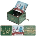 thumbnail image 3 of Funny Mini Christmas Chest Style Music Box Musical Box Christmas Gift Decoration (Green), 3 of 9