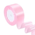 thumbnail image 1 of Rollo de Cinta de Satén Uxcell, Cinta para Envolver Regalos para Manualidades de Boda Fiesta Rosa, 1 of 6
