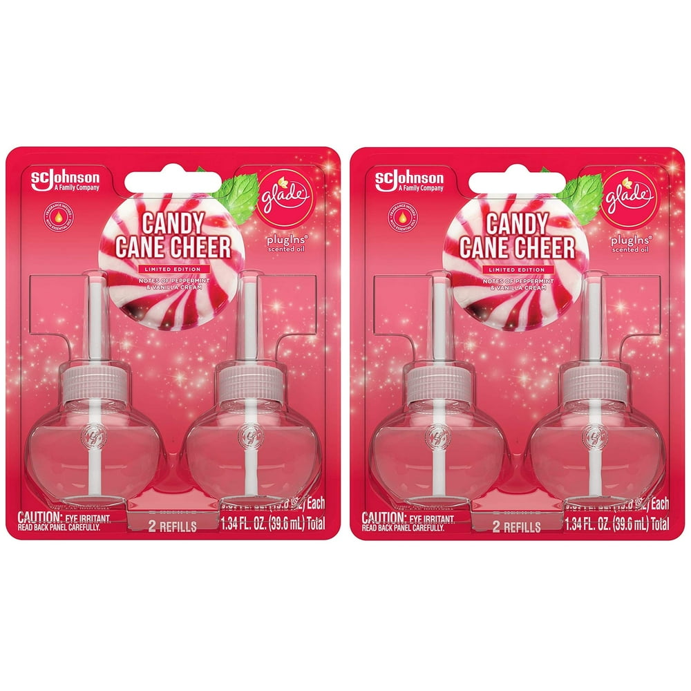 Glade Plugins Scented Oil Refills Candy Cane Cheer Holiday