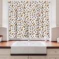 thumbnail image 2 of Acorn Kitchen Curtains, Repetitive Pattern of Cartoon Autumn Nature Branch Leaves Pine Cone, Two Panels Drapes with Rod Pocket Room Decor, 55" X 45", Marigold Ginger and White, by Ambesonne, 2 of 3