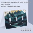 thumbnail image 3 of Yayeee Toggle Light Switch Wall Plate 2-Gang 4.56"x4.48" Decorative Outlet Cover, Blue Mountains, 3 of 7