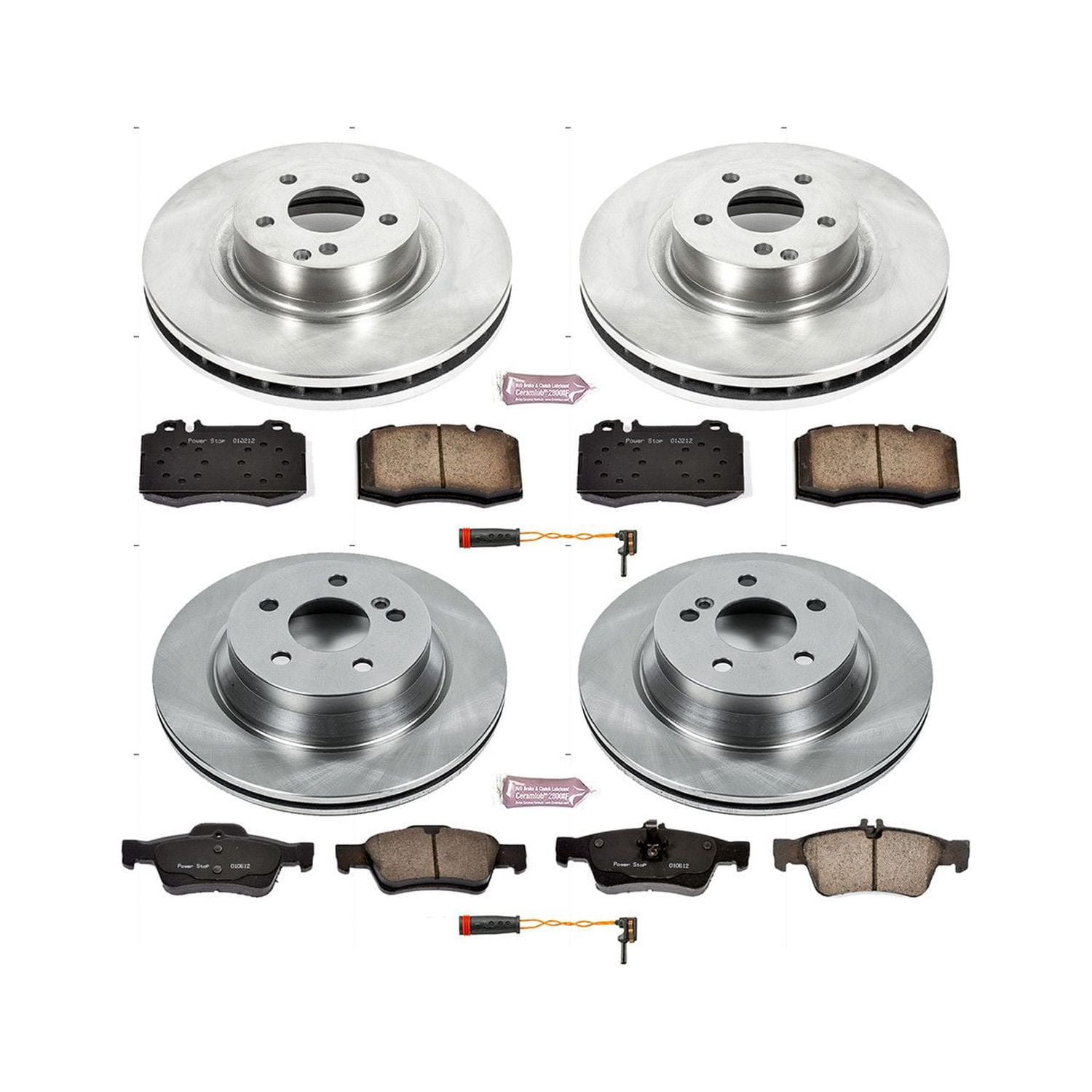 Power Stop Front and Rear Stock Replacement Brake Pad and Rotor Kit KOE6600